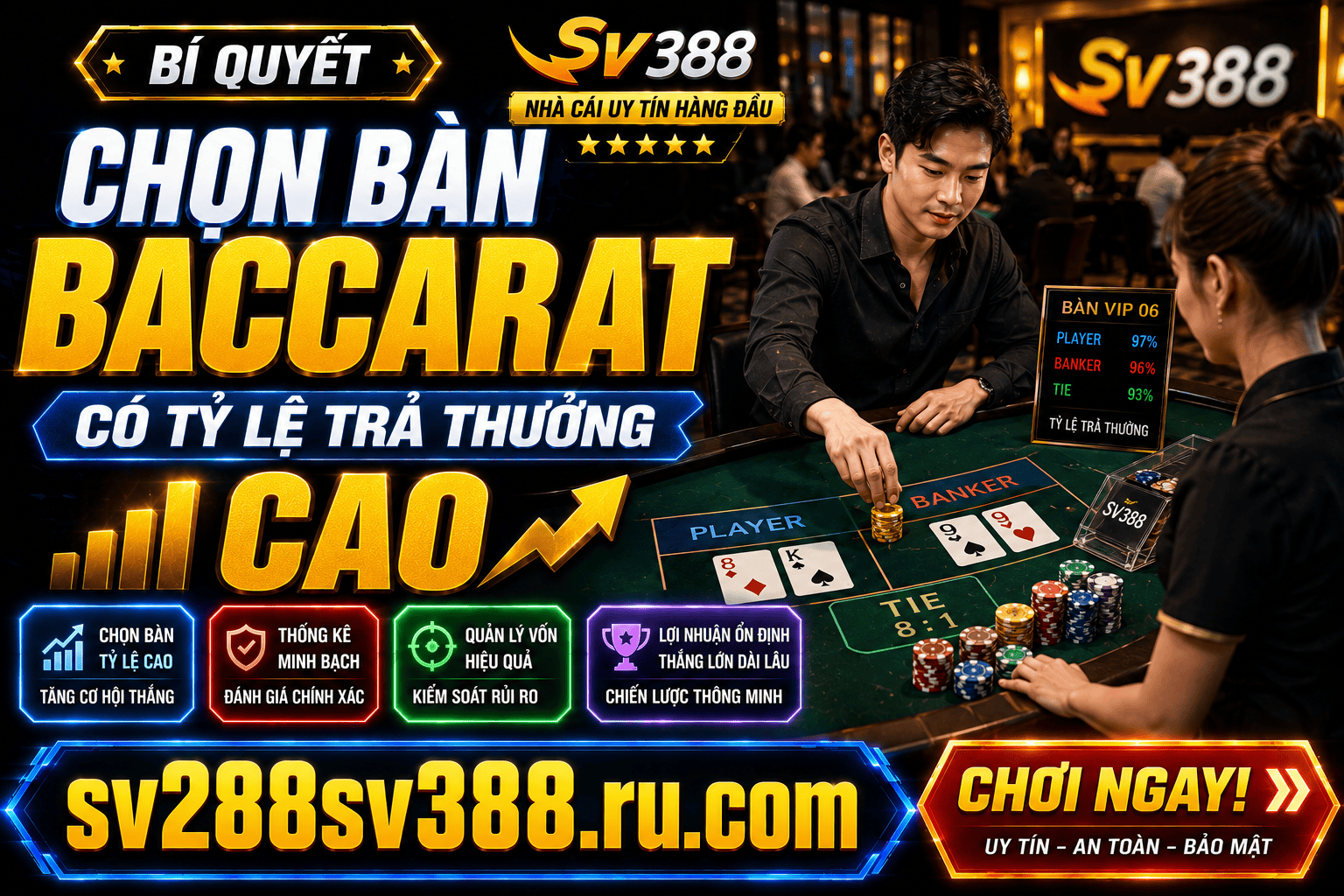 Bi quyet giup tang hieu qua khi chon ban Baccarat