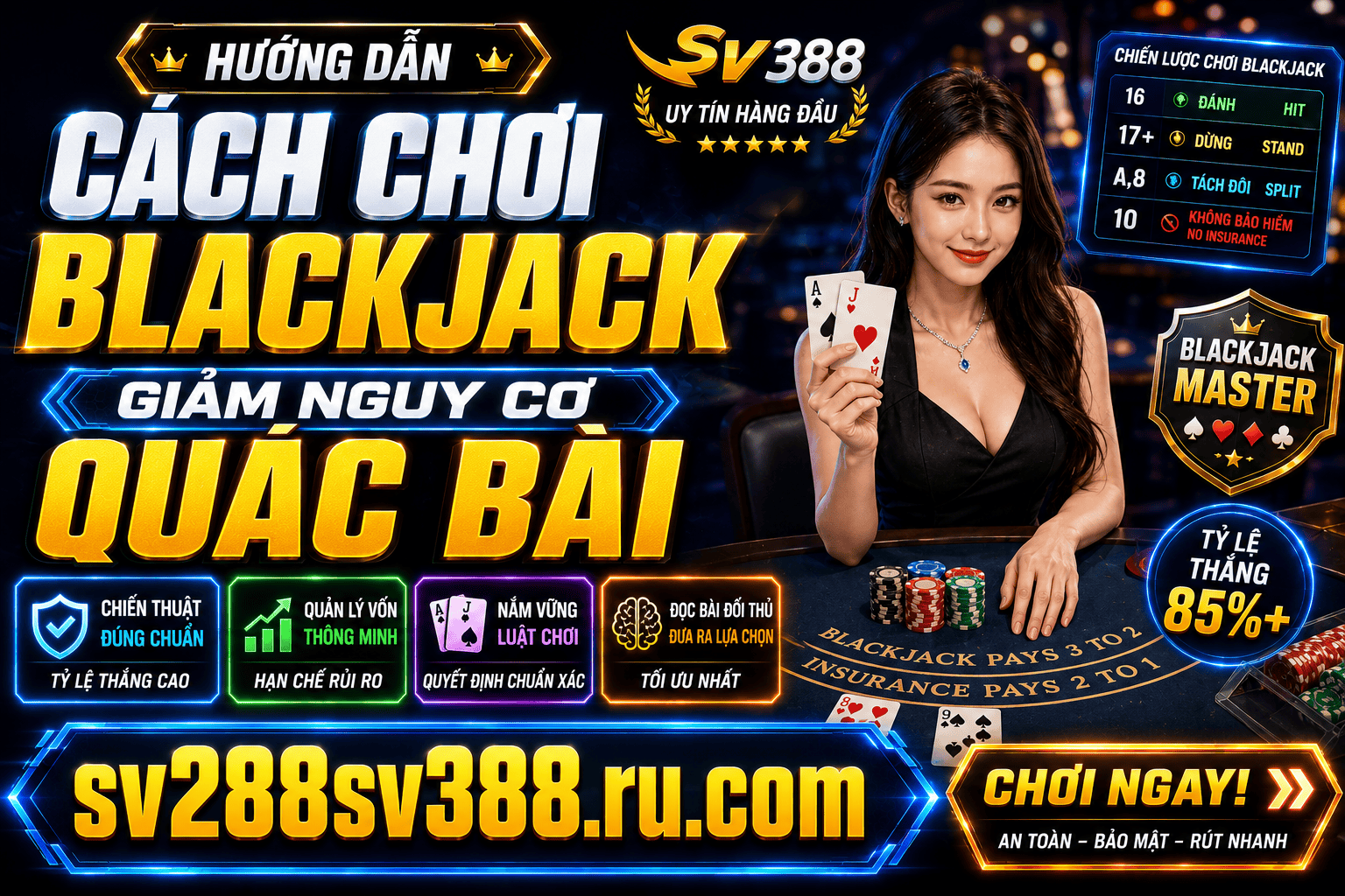 Cach choi Blackjack giam nguy co quac bai hieu qua cho nguoi moi