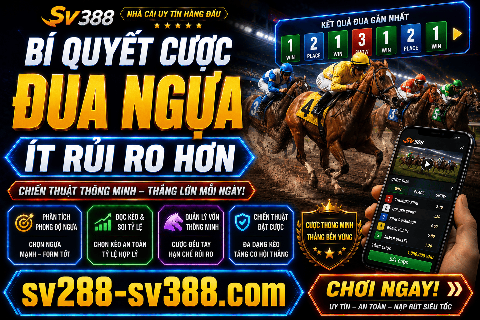 Bi quyet cuoc dua ngua it rui ro hon danh cho nguoi muon choi an toan