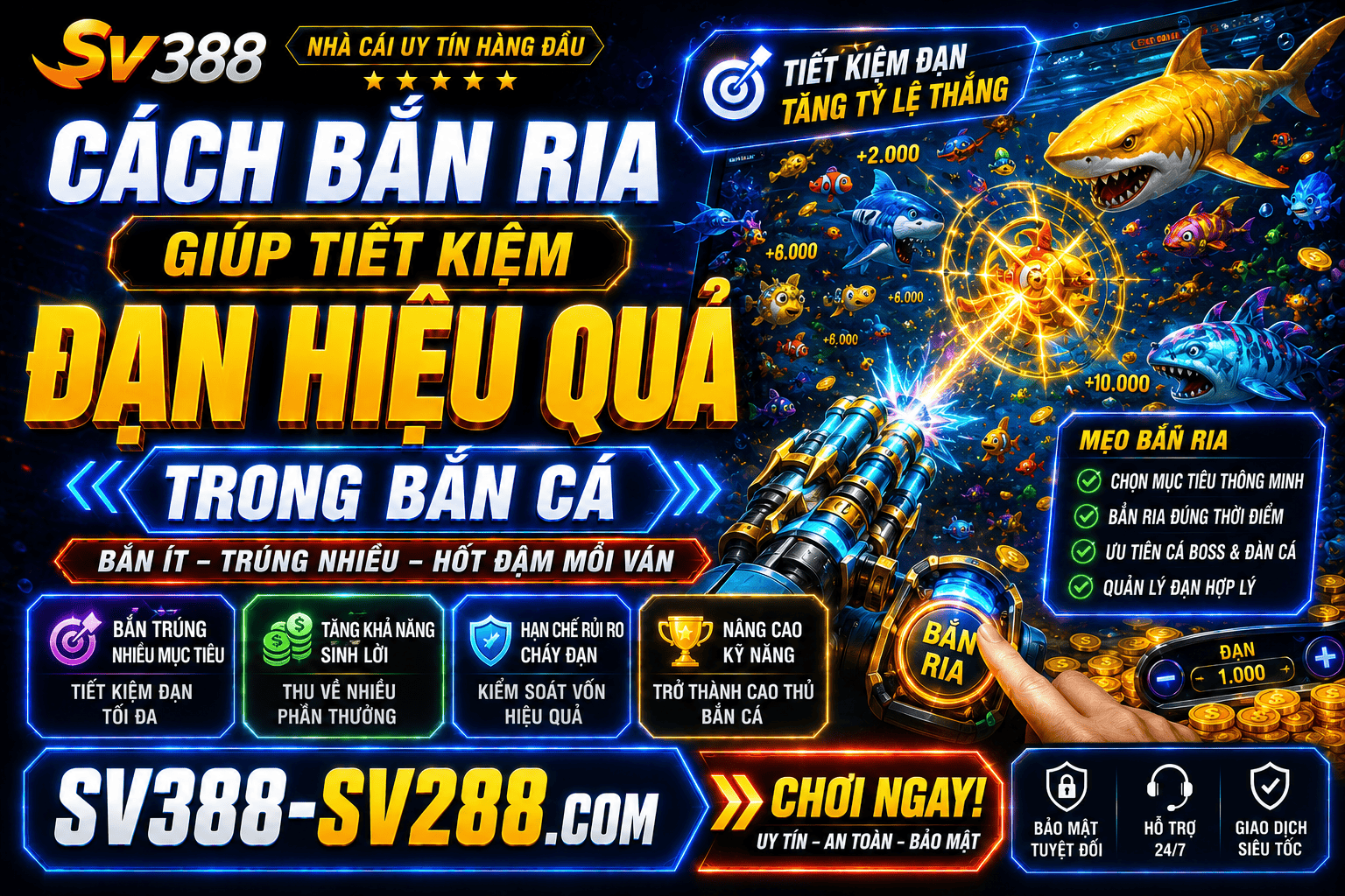 Huong dan cach ban ria giup tiet kiem dan hieu qua trong game ban ca