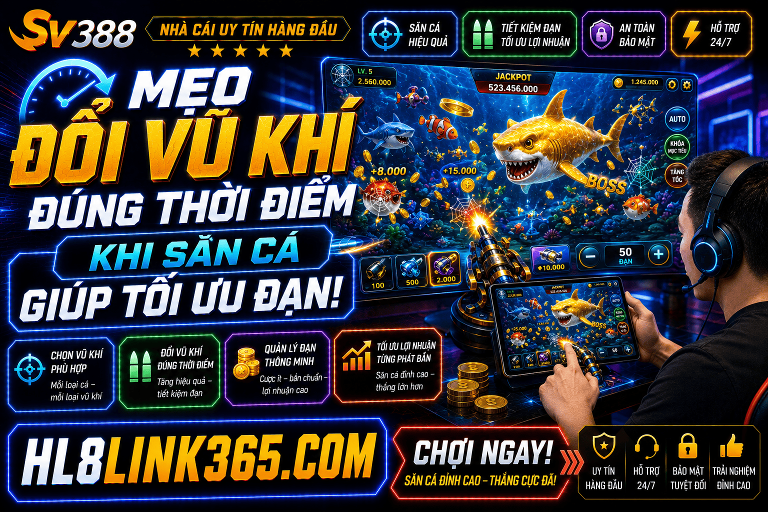 Meo giup lua chon vu khi phu hop voi tung loai ca