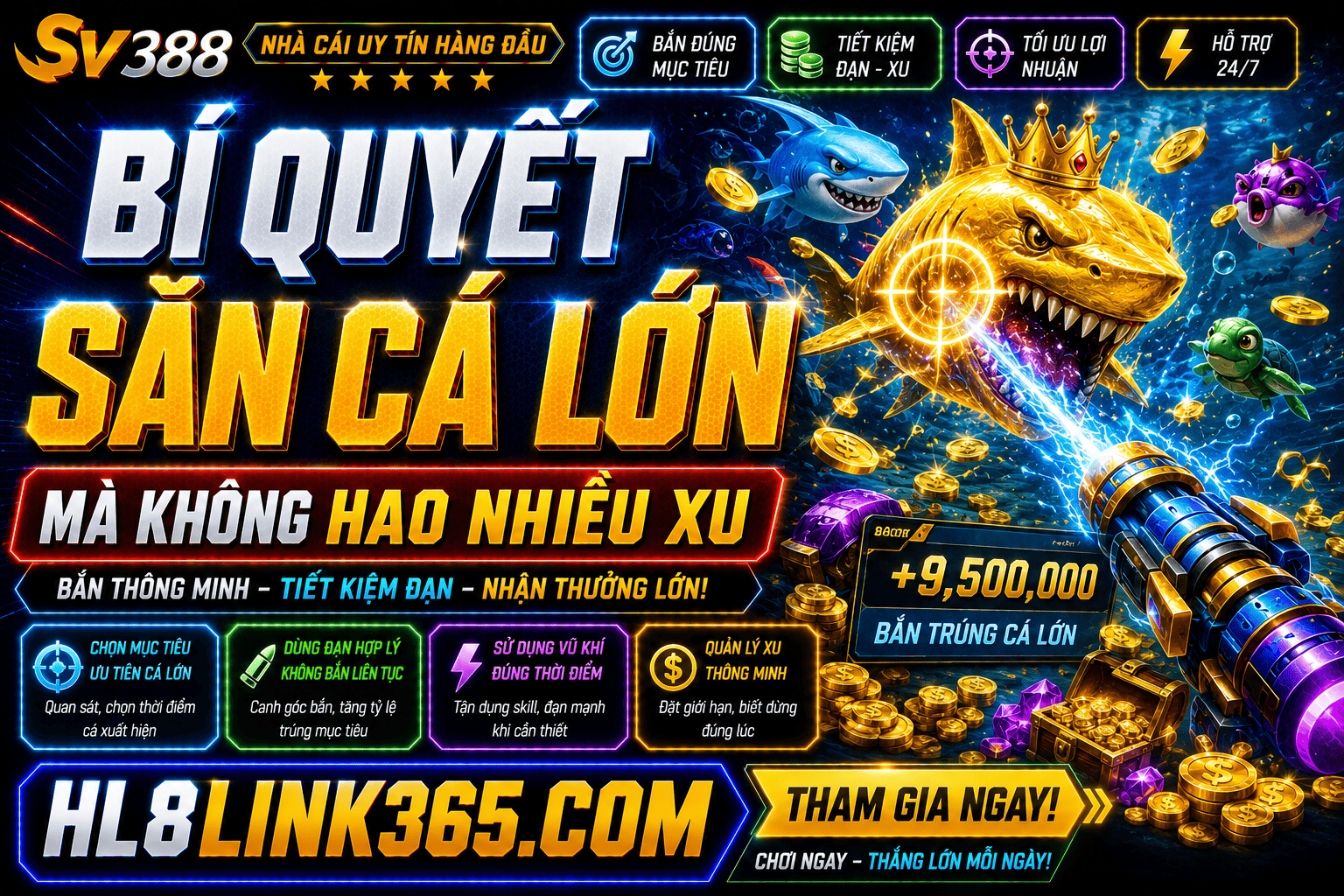 Bi quyet san ca lon ma khong hao nhieu xu, ban chuan tung luot