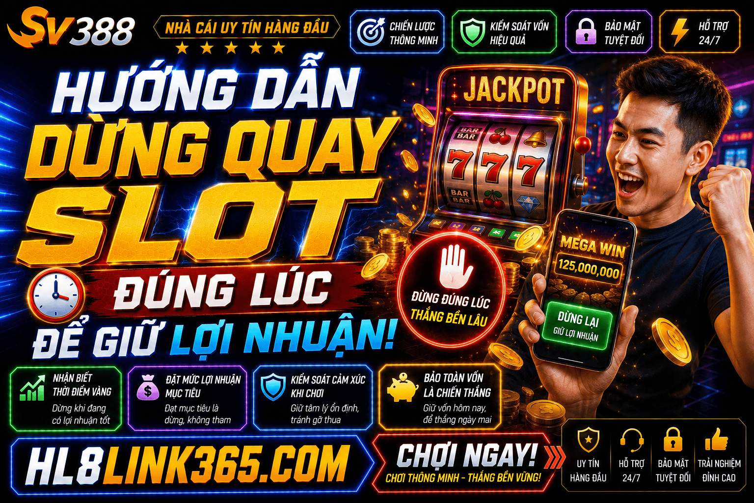 Huong dan dung quay Slot dung luc de giu loi nhuan sau moi phien