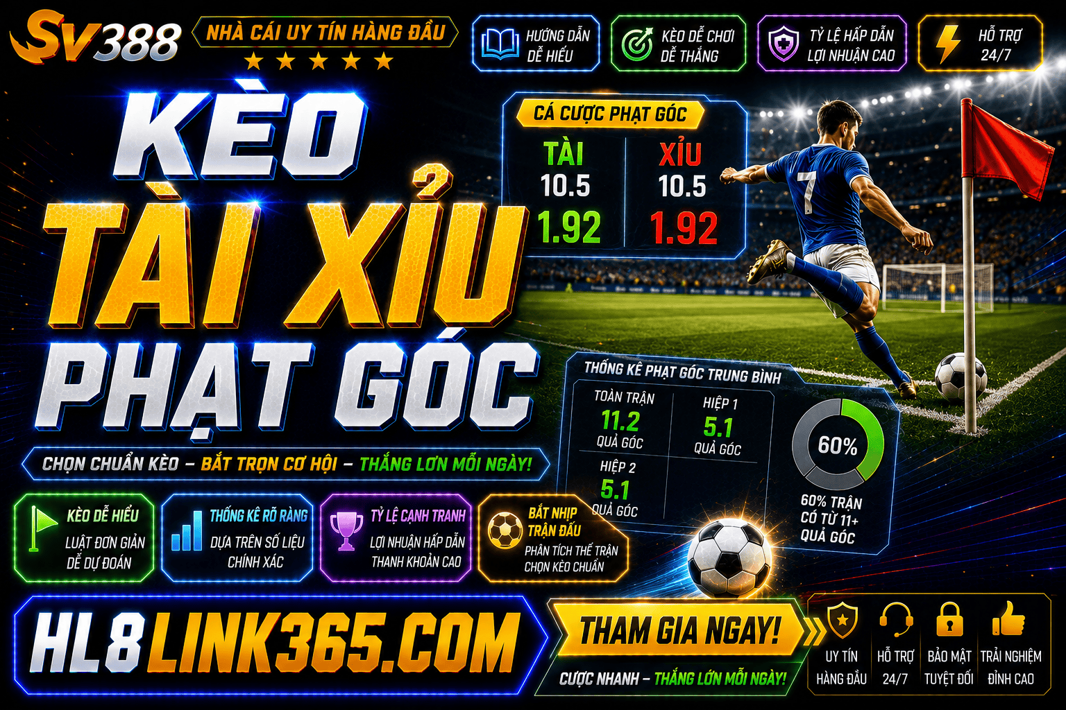 Cac dang keo tai xiu phat goc pho bien trong bong da