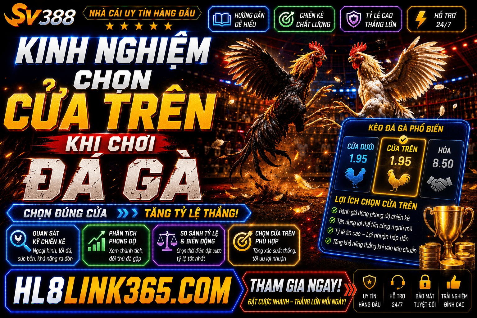 Kinh nghiem chon cua tren da ga giup nang cao kha nang thang