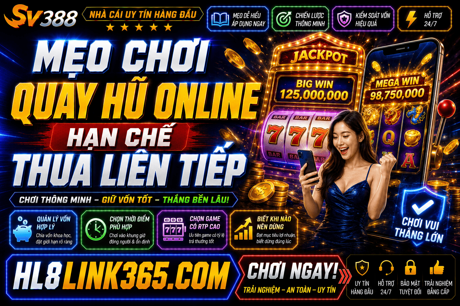 Meo choi quay hu online han che thua lien tiep va cai thien ket qua