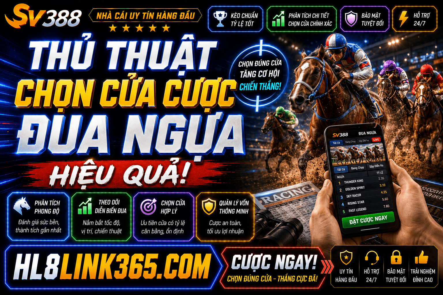 Nhung thu thuat chon cua cuoc dua ngua hieu qua, rat de ap dung