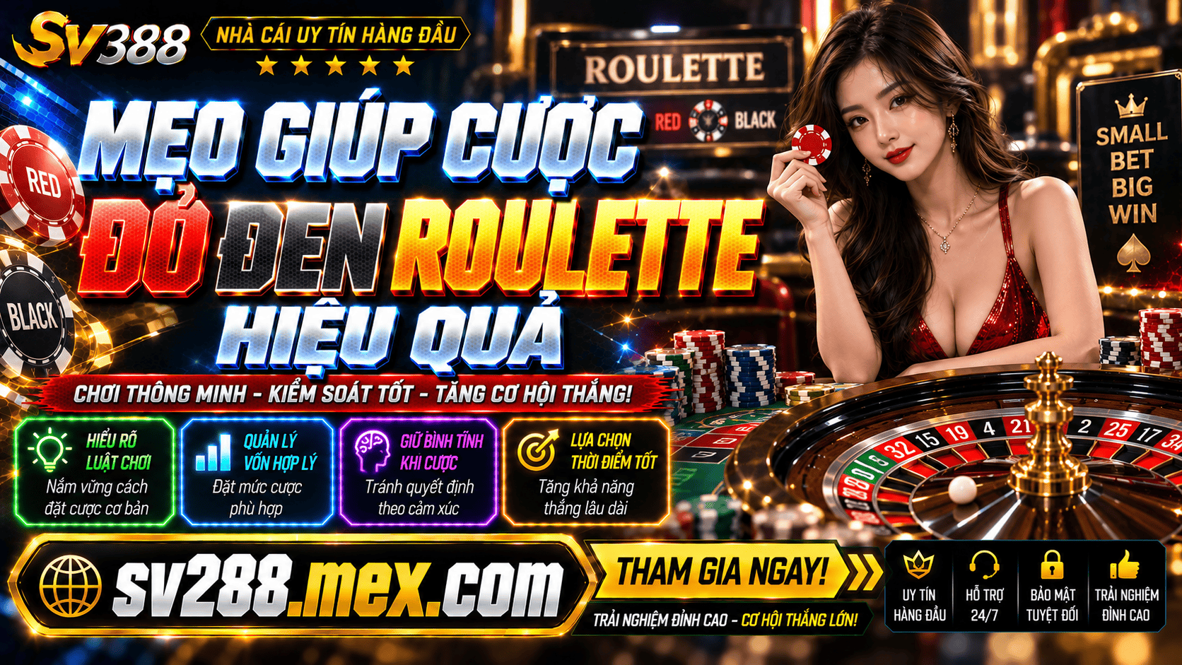 Meo giup cuoc do den Roulette hieu qua va de thang