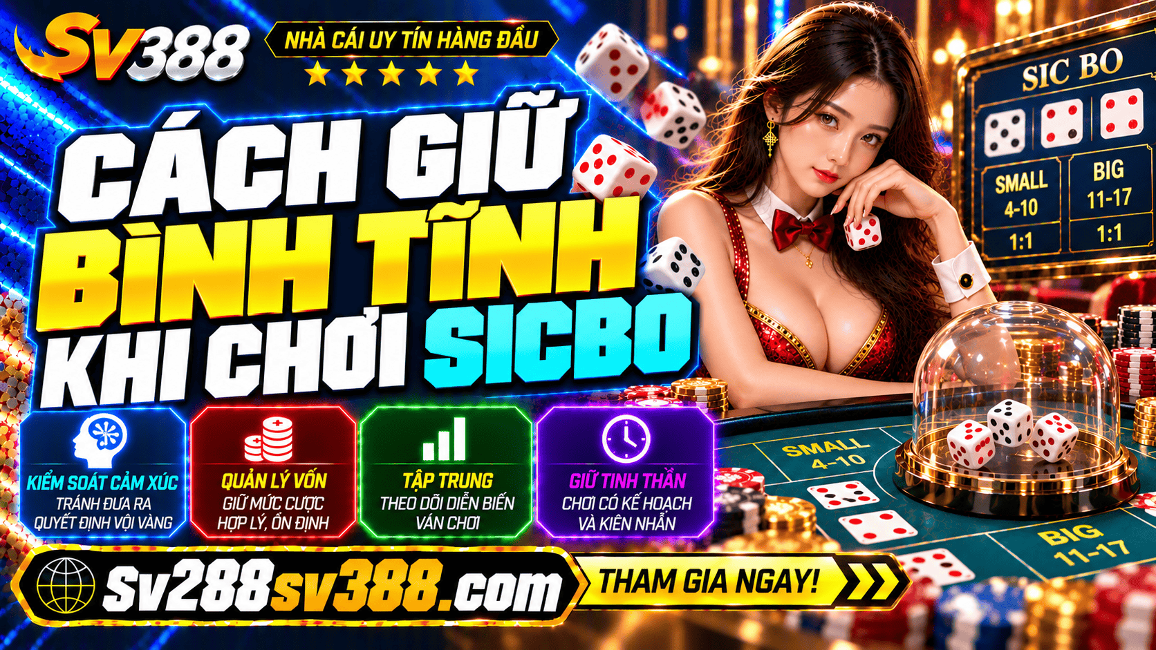 Cach giu binh tinh khi choi SicBo thua lien tiep