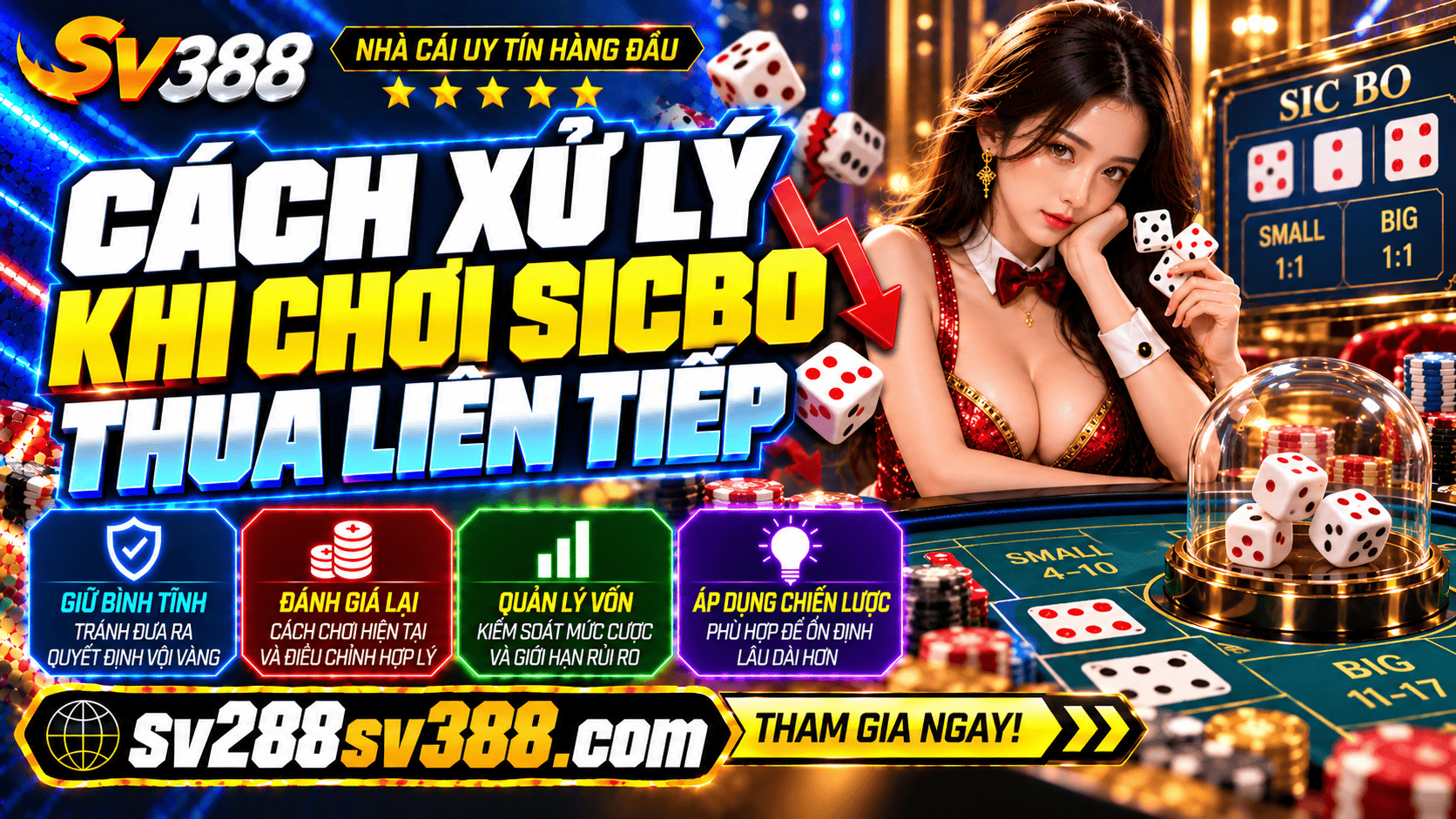 Cách xử lý khi chơi SicBo thua liên tiếp để anh em tránh cháy túi